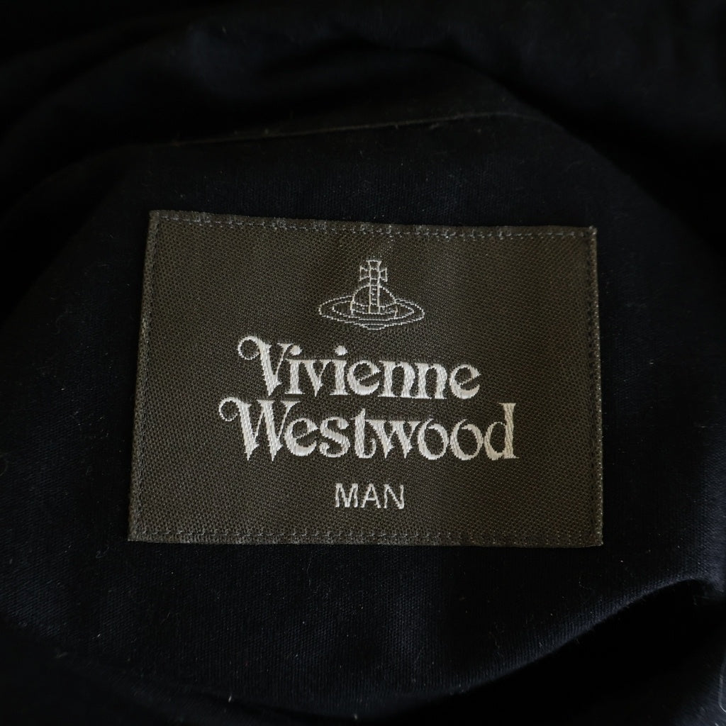 Vivienne Westwood MAN(ヴィヴィアンウエストウッドマン) スカルプリント オーバーサイズ 長袖シャツ ブラック VW-WR-71464