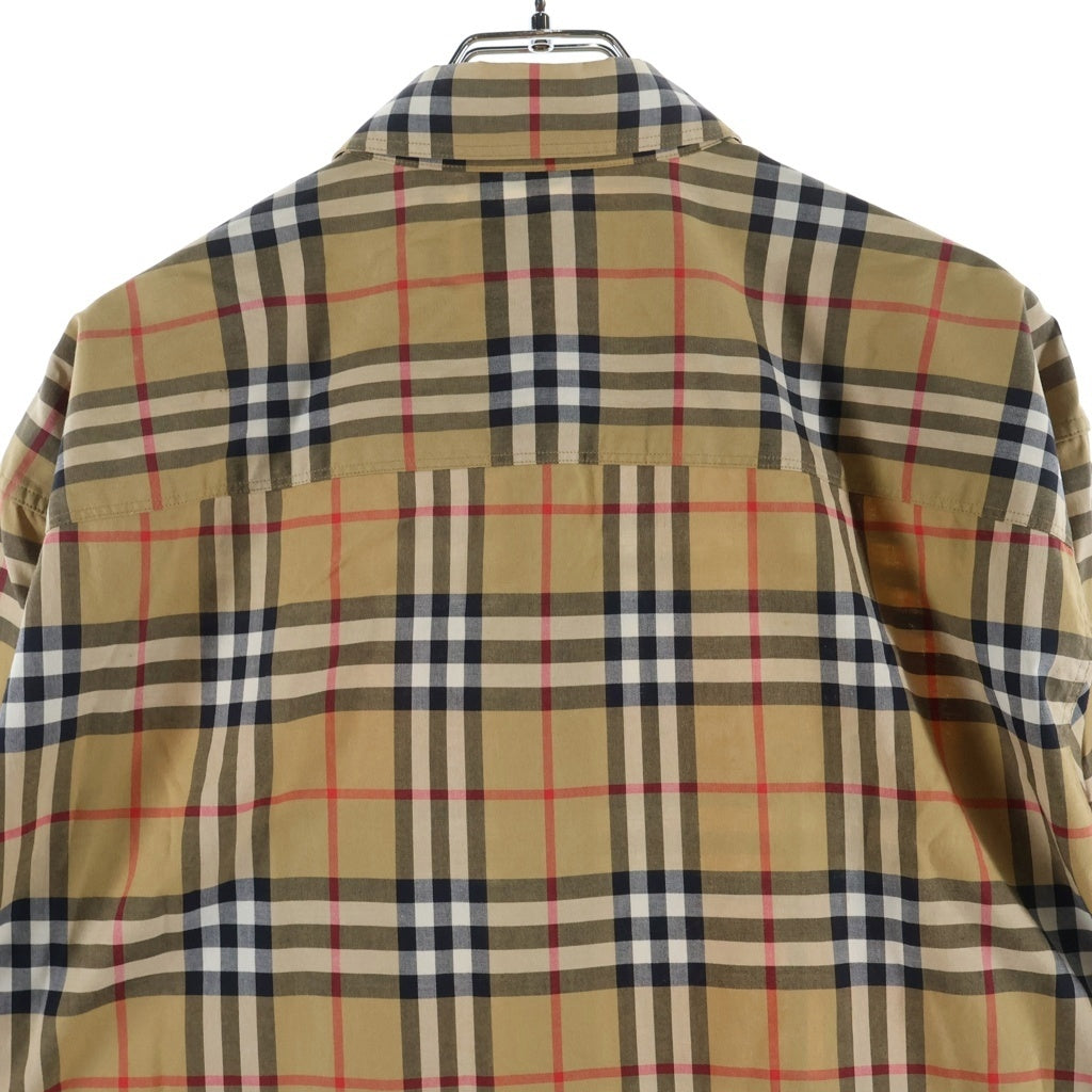 BURBERRY(バーバリー) ノバチェック ボタンダウン 長袖シャツ ブラウン 8001236