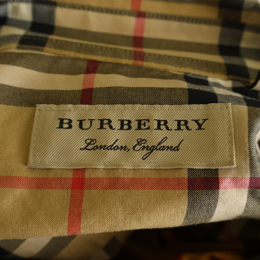 BURBERRY(バーバリー) ノバチェック ボタンダウン 長袖シャツ ブラウン 8001236