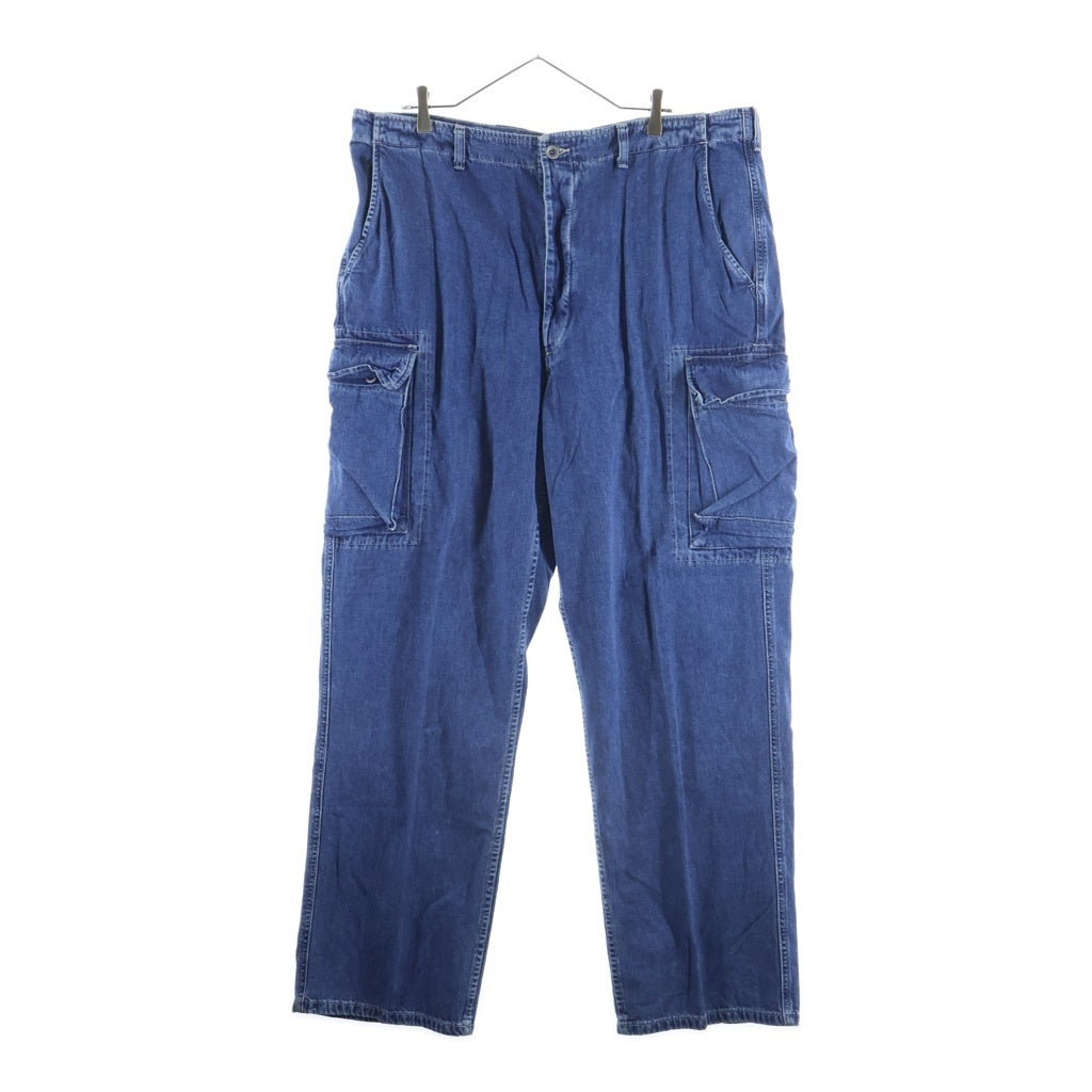 RRL(ダブルアールエル) 90S デニム カーゴパンツ ライトブルー