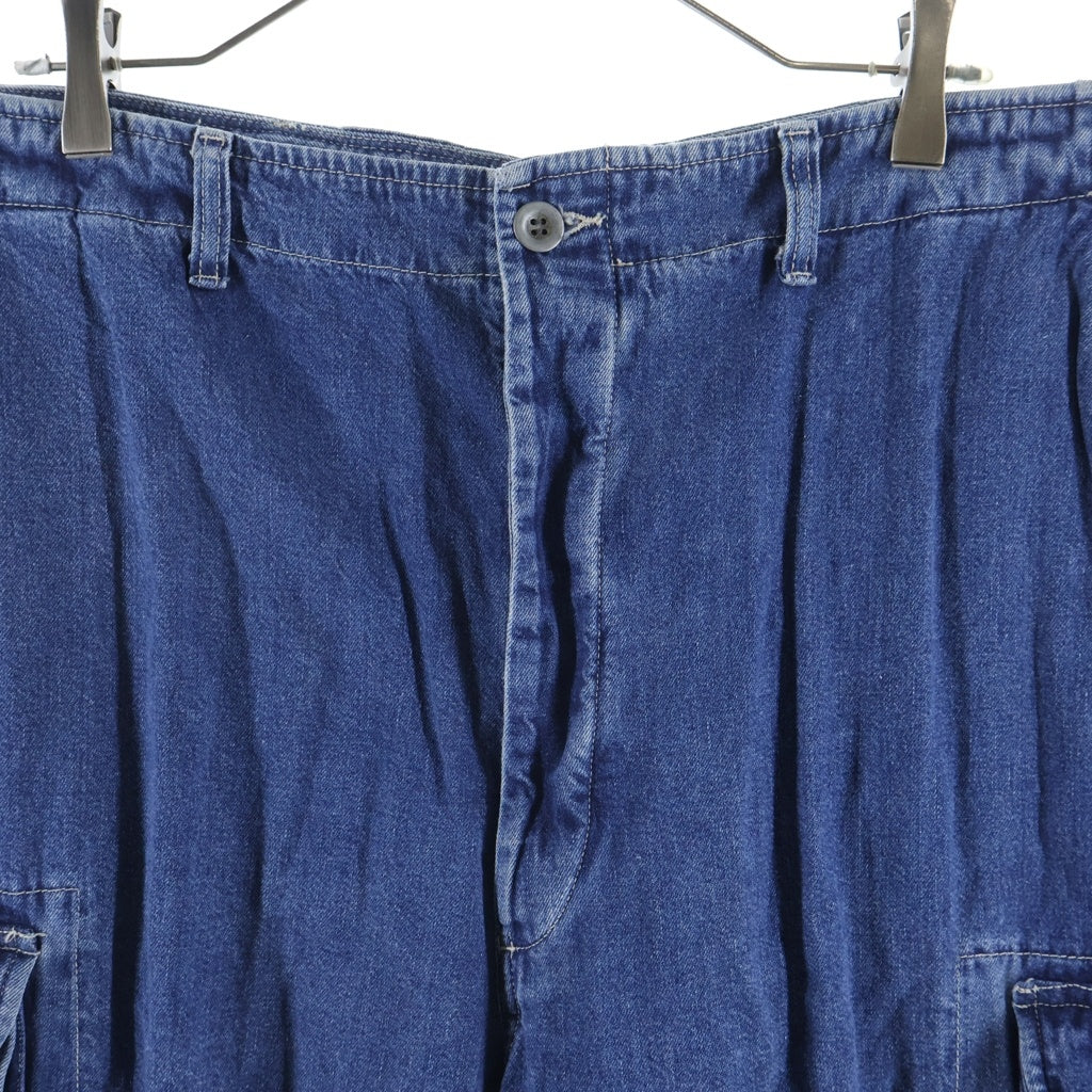 RRL(ダブルアールエル) 90S デニム カーゴパンツ ライトブルー