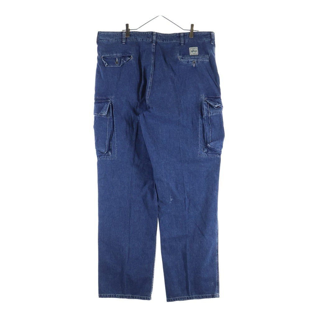RRL(ダブルアールエル) 90S デニム カーゴパンツ ライトブルー