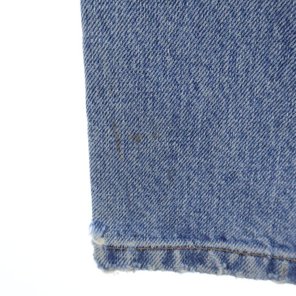 RRL(ダブルアールエル) 90S ウォッシュ加工 ボタンフライ ストレート デニムパンツ ライトブルー