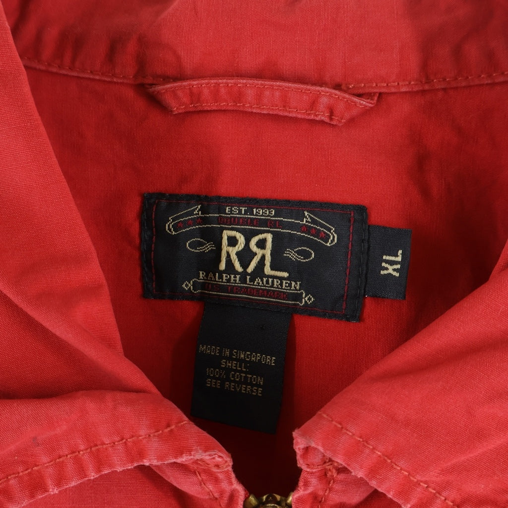 RRL(ダブルアールエル) 90S 三ツ星タグ スイングトップ ジップアップ ジャケット レッド