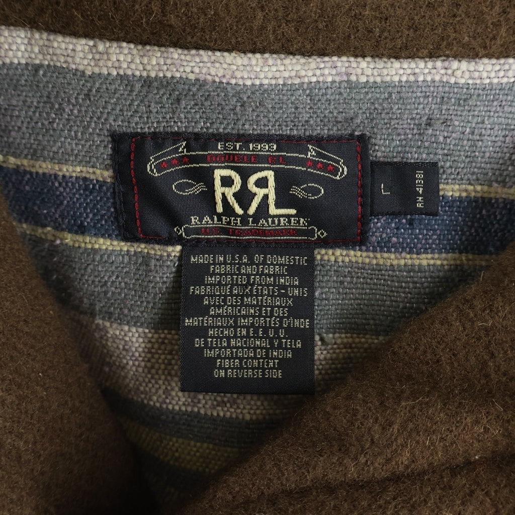 RRL(ダブルアールエル) 90S 三ツ星タグ ウール Pコート レッド/ブラウン