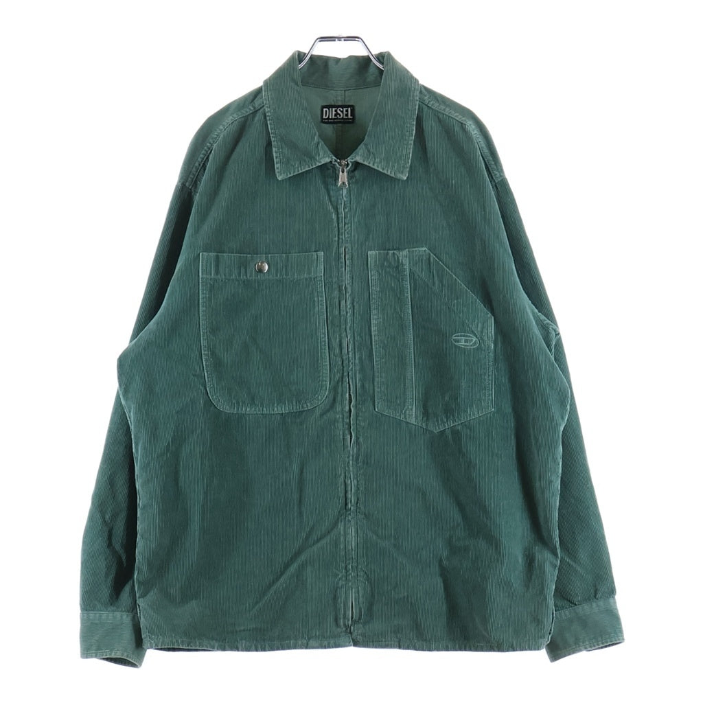 DIESEL(ディーゼル) S-LYNE コーデュロイ 長袖シャツ ブルゾン グリーン A03540