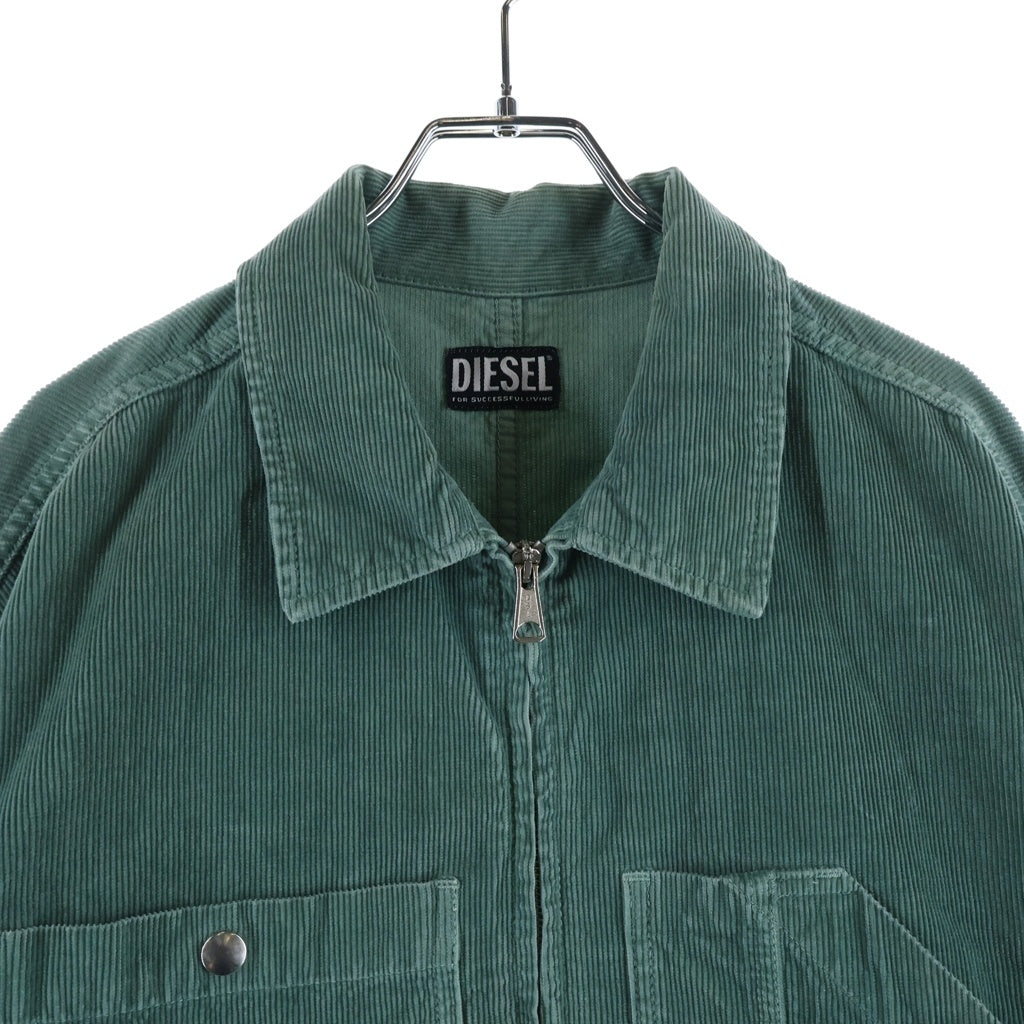 DIESEL(ディーゼル) S-LYNE コーデュロイ 長袖シャツ ブルゾン グリーン A03540