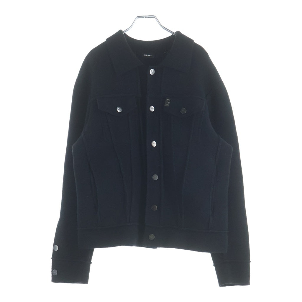 DIESEL(ディーゼル) K-CORUNDUM ニットトラッカージャケット ブラック A01758