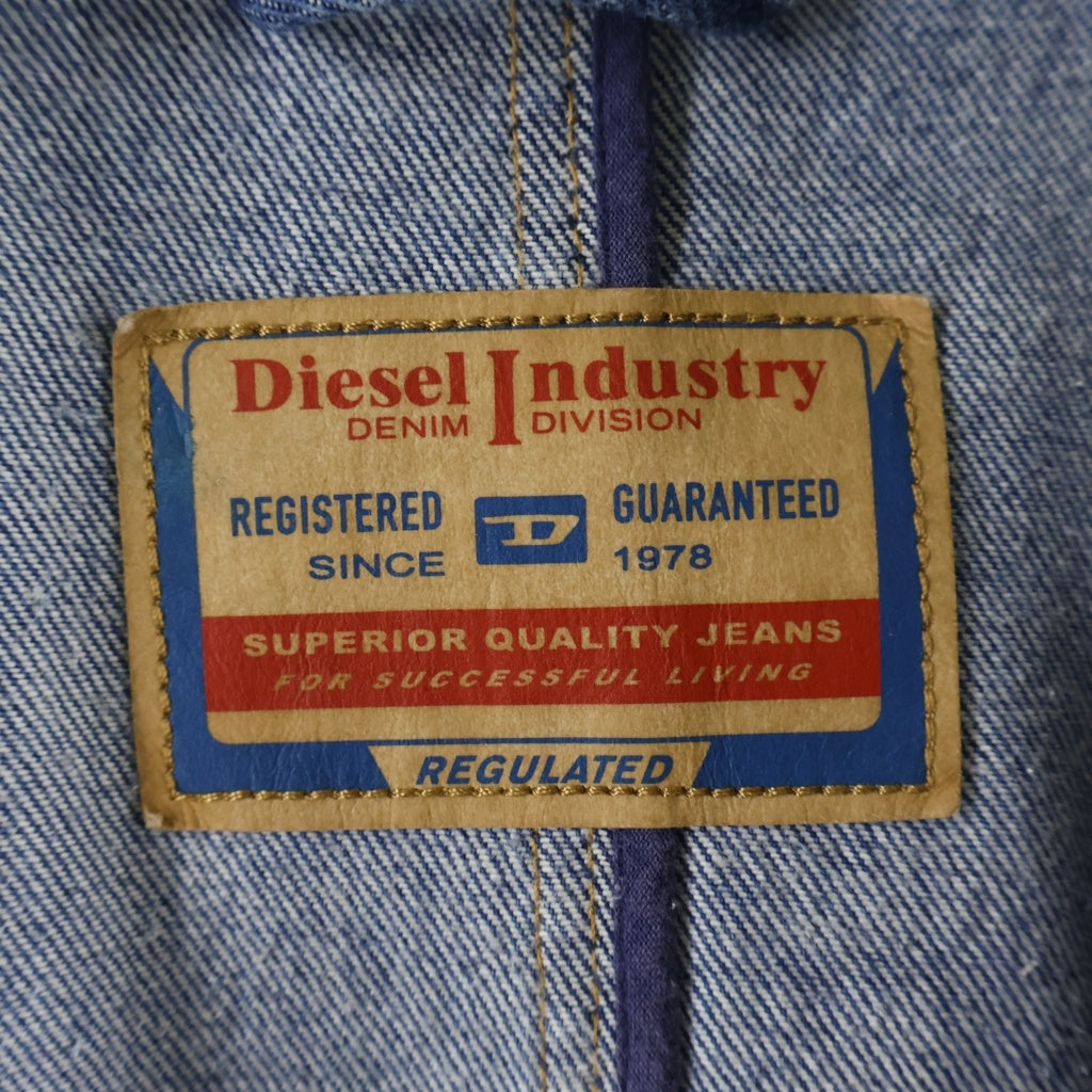 DIESEL(ディーゼル) D-DELIRIO ダブルブレスト デニムロングコート ライトブルー A03873