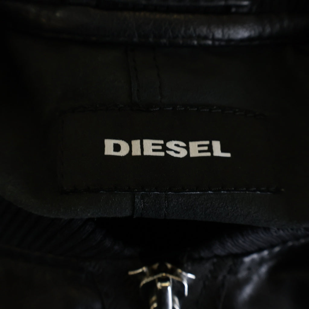DIESEL(ディーゼル) ジップアップ ライダースジャケット ブラック A62226170
