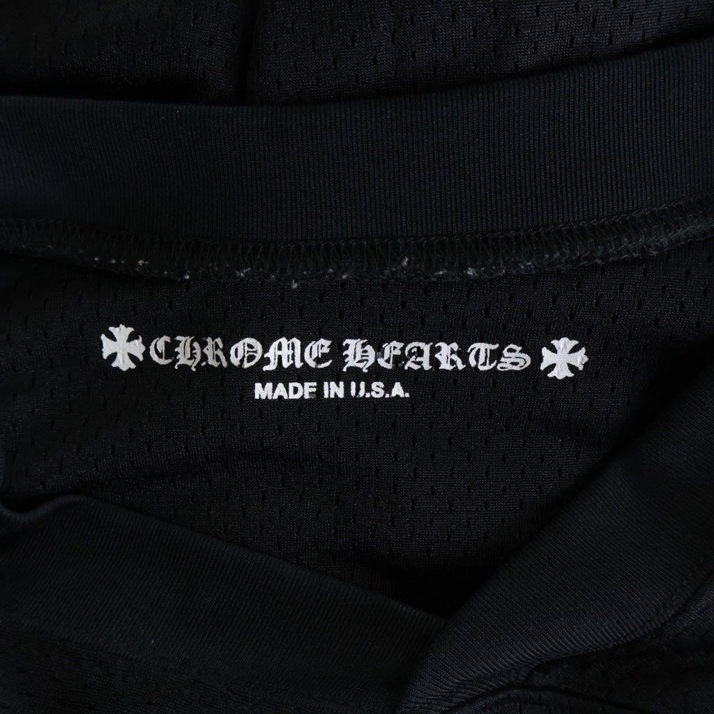CHROME HEARTS(クロムハーツ) MESH WARM UP JERSEY メッシュ バーシティー ジャージー CHプリントメッシュ 長袖Tシャツカットソー ブラック