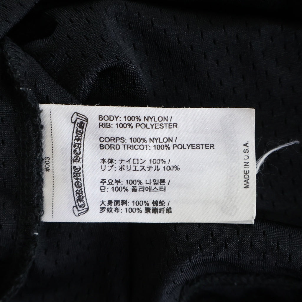 CHROME HEARTS(クロムハーツ) MESH WARM UP JERSEY メッシュ バーシティー ジャージー CHプリントメッシュ 長袖Tシャツカットソー ブラック