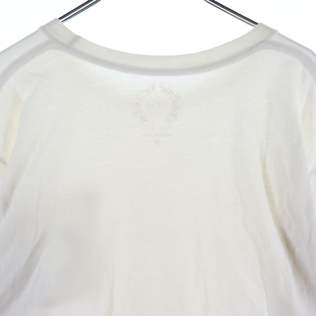 CHROME HEARTS(クロムハーツ) CH L/S T-SHIRT バックホースシュー アームフローラル クルーネック 長袖Tシャツ カットソー ホワイト
