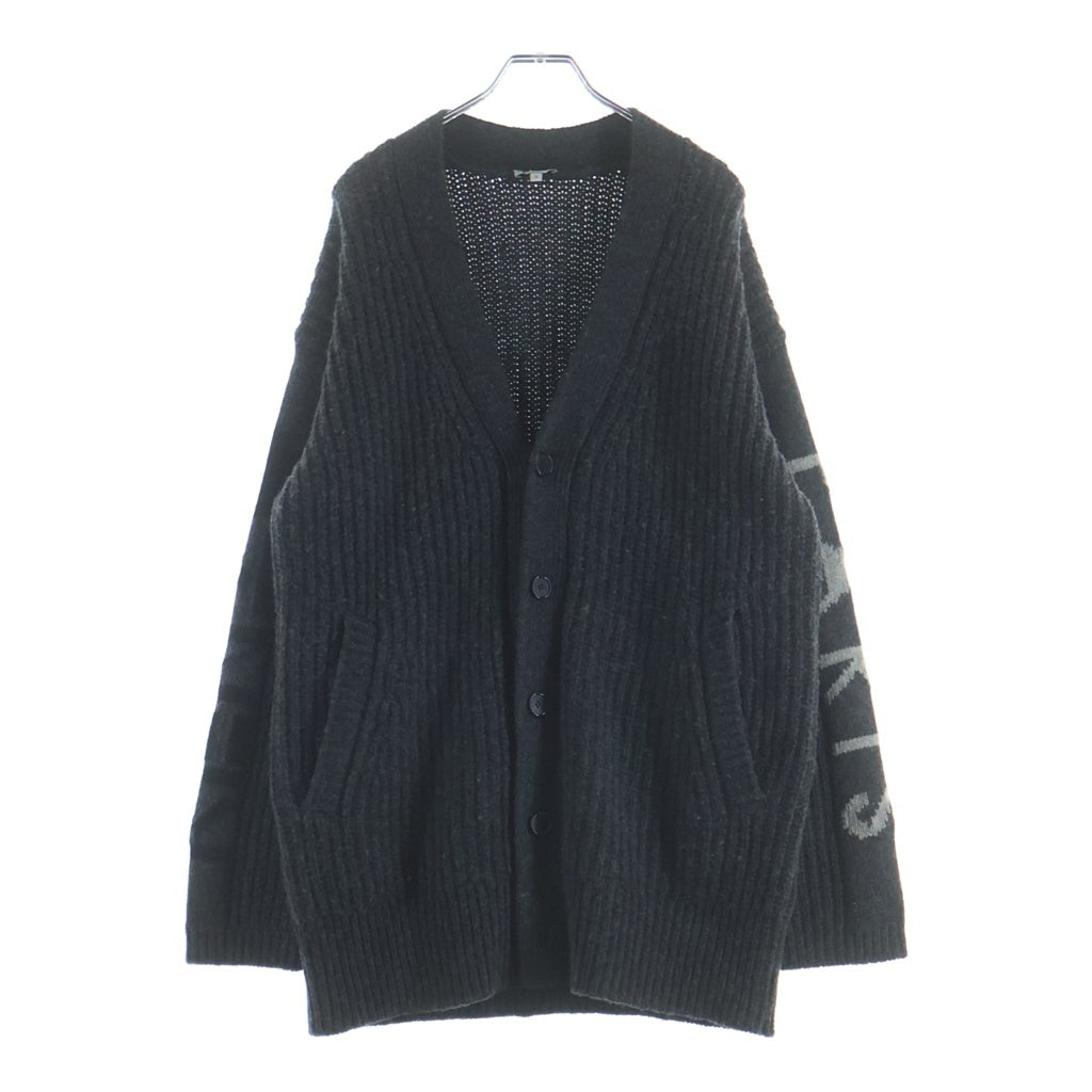 KENZO(ケンゾー) 袖 英字 ロゴ ニットカーディガン グレー F965CA1003LE