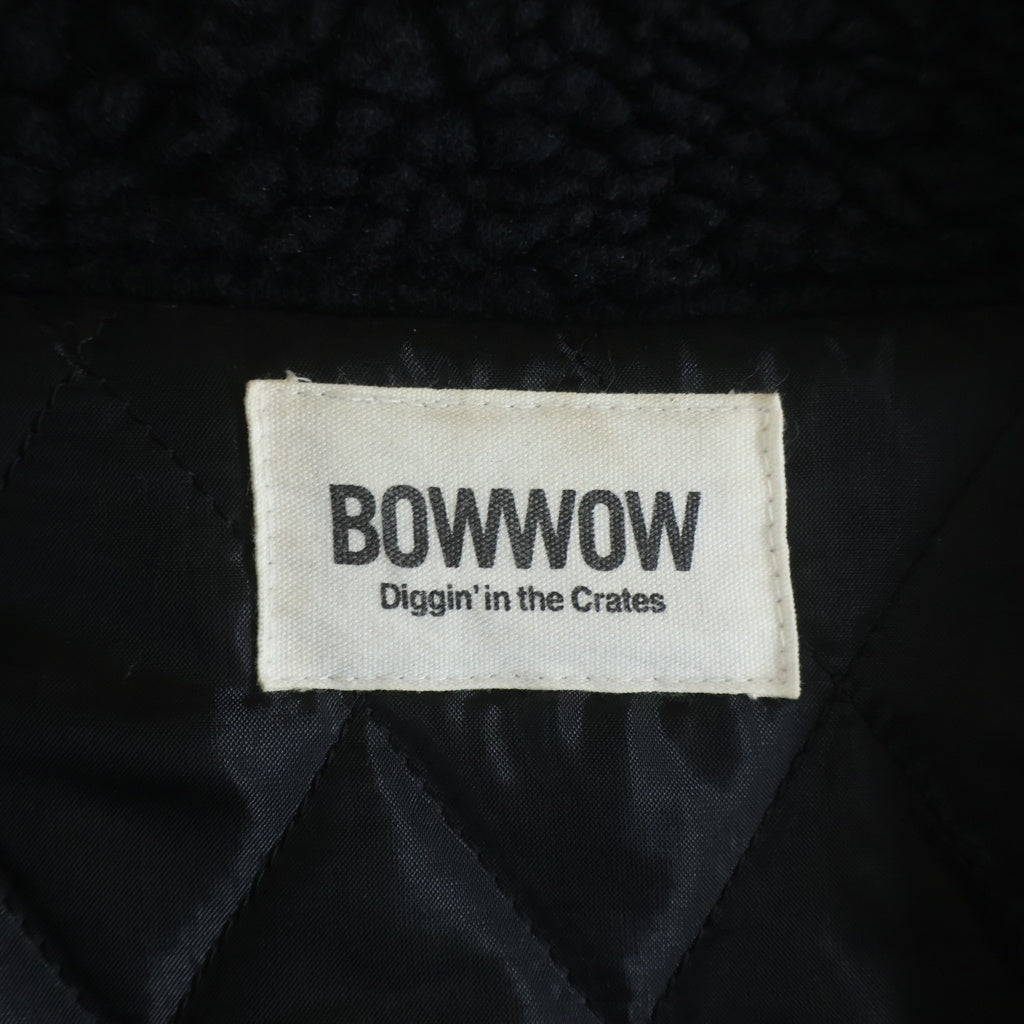 BOWWOW(バウワウ) 19AW xROYAL FLASH ×ロイヤルフラッシュ別注 ハンド ペイント ジップアップ ボアジャケット ブラック BW19FW-RF01