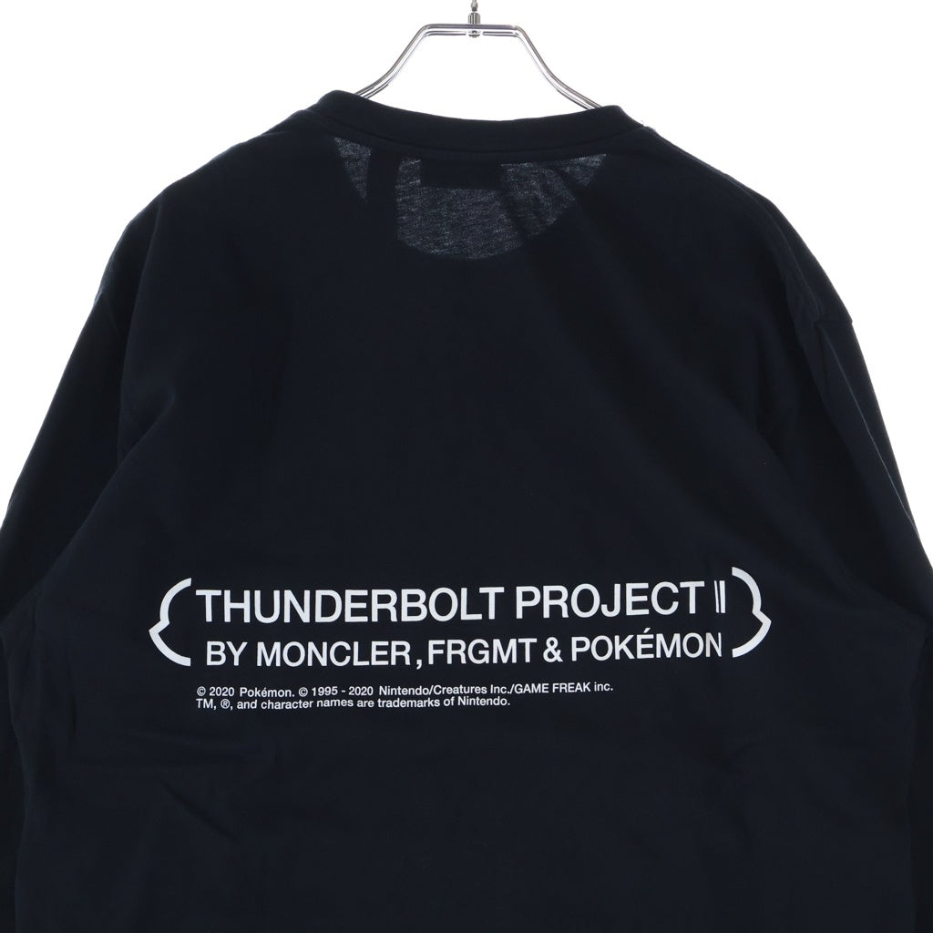 MONCLER(モンクレール) 20AW ×FRAGMENT THUNDERBOLT PROJECT フラグメント サンダーボルトプロジェクト クルーネック 長袖Tシャツ カットソー ブラック F209U8D70110