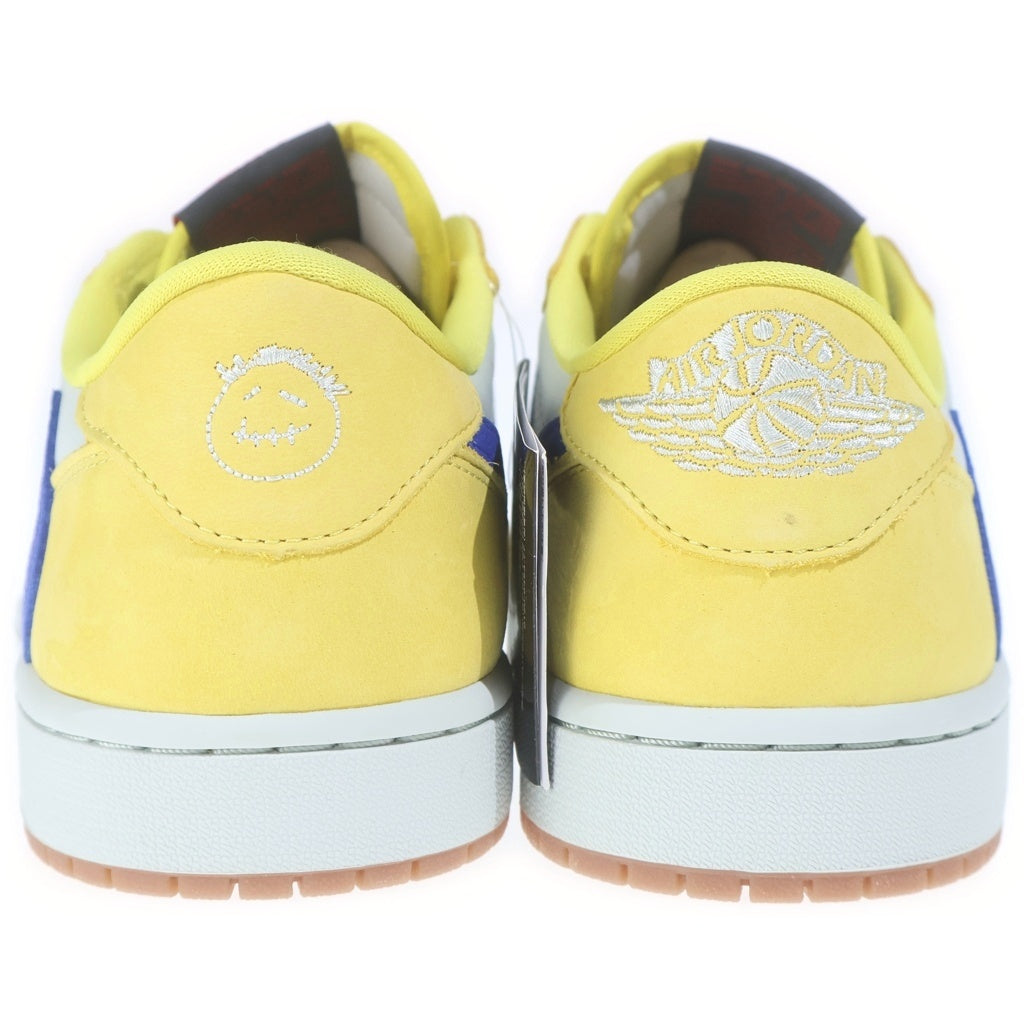 NIKE(ナイキ) ×TRAVIS SCOTT WMNS AIR JORDAN 1 RETRO LOW OG Canary トラヴィススコット ウィメンズ エアジョーダン1 ローカットスニーカー イエロー US12.5/29cm DZ4137-700