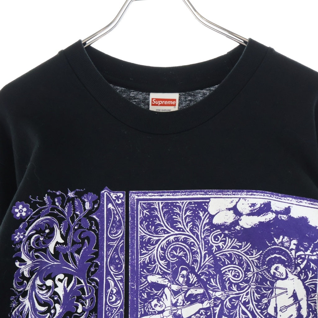 SUPREME(シュプリーム) 24AW Saint Sebastian セバスティアヌス フロントプリント クルーネック 長袖Tシャツ カットソー ブラック