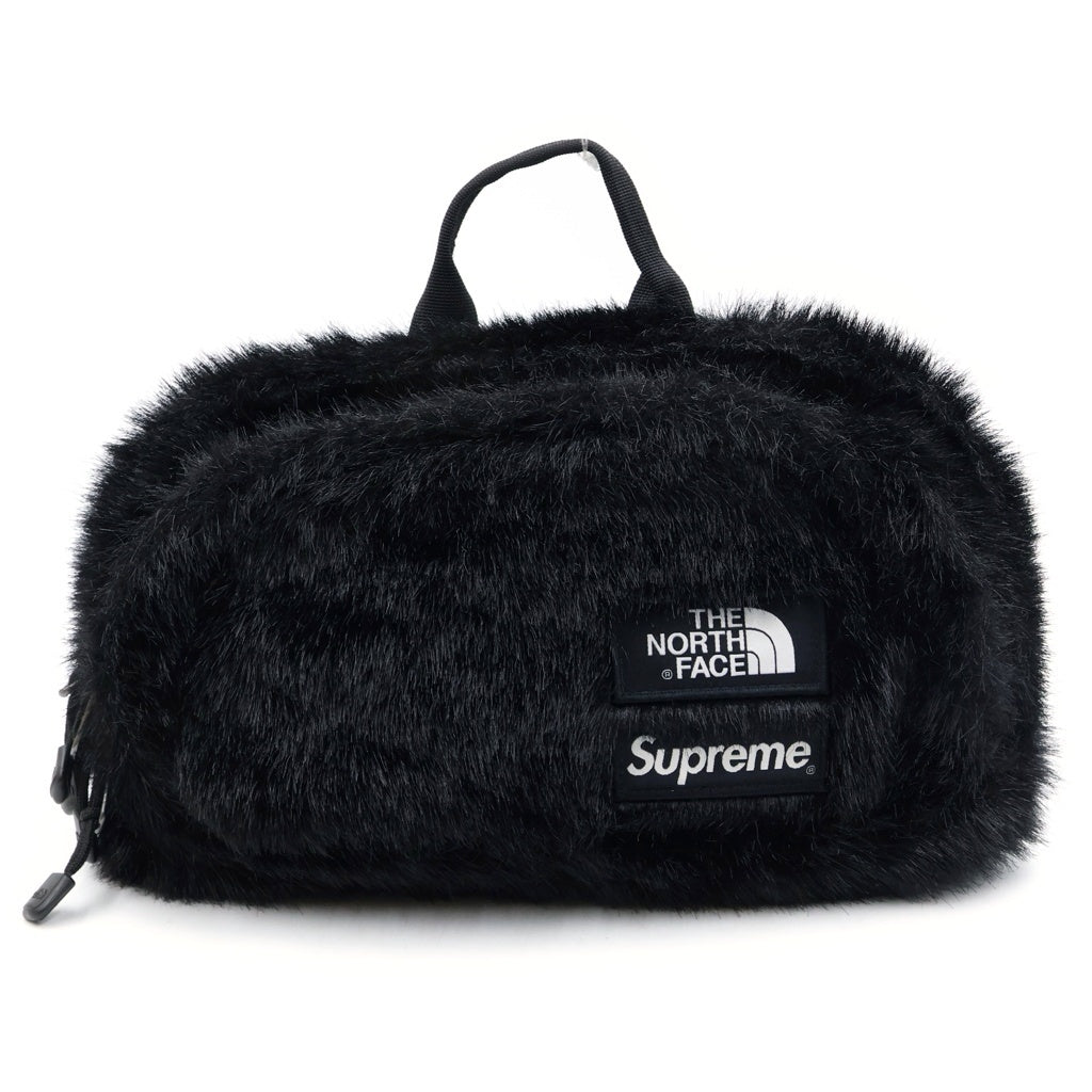 SUPREME(シュプリーム) 20AW xThe North Face Faux Fur Waist Bag xザノースフェイス フェイク ファー ウエスト バッグ ブラック NF0A5G87