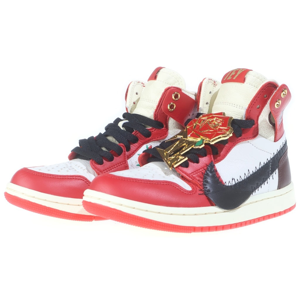 NIKE(ナイキ) ×TEYANA TAYLOR W JORDAN 1 ZM AIR CMF 2 SP テヤナ テイラー エアジョーダン1 ハイ ズーム ハイカットスニーカー レッド レディース US5.5/22.5cm FJ0604-601