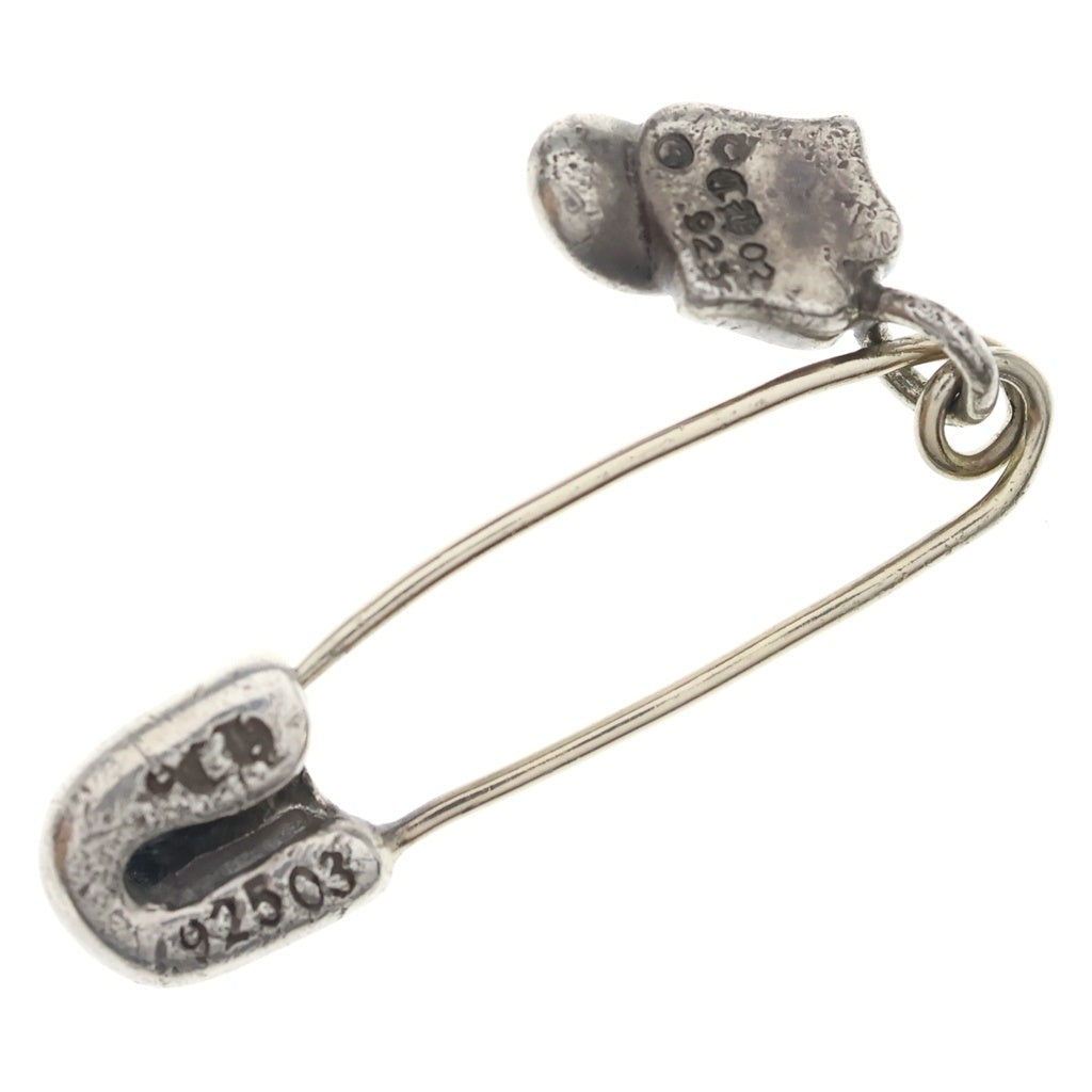 CHROME HEARTS(クロムハーツ) SAFETY PIN SM CHARM 1P LIP TONGUE 1PD セーフティピン リップアンドタンチャーム ネックレストップ 1Pダイヤ シルバー