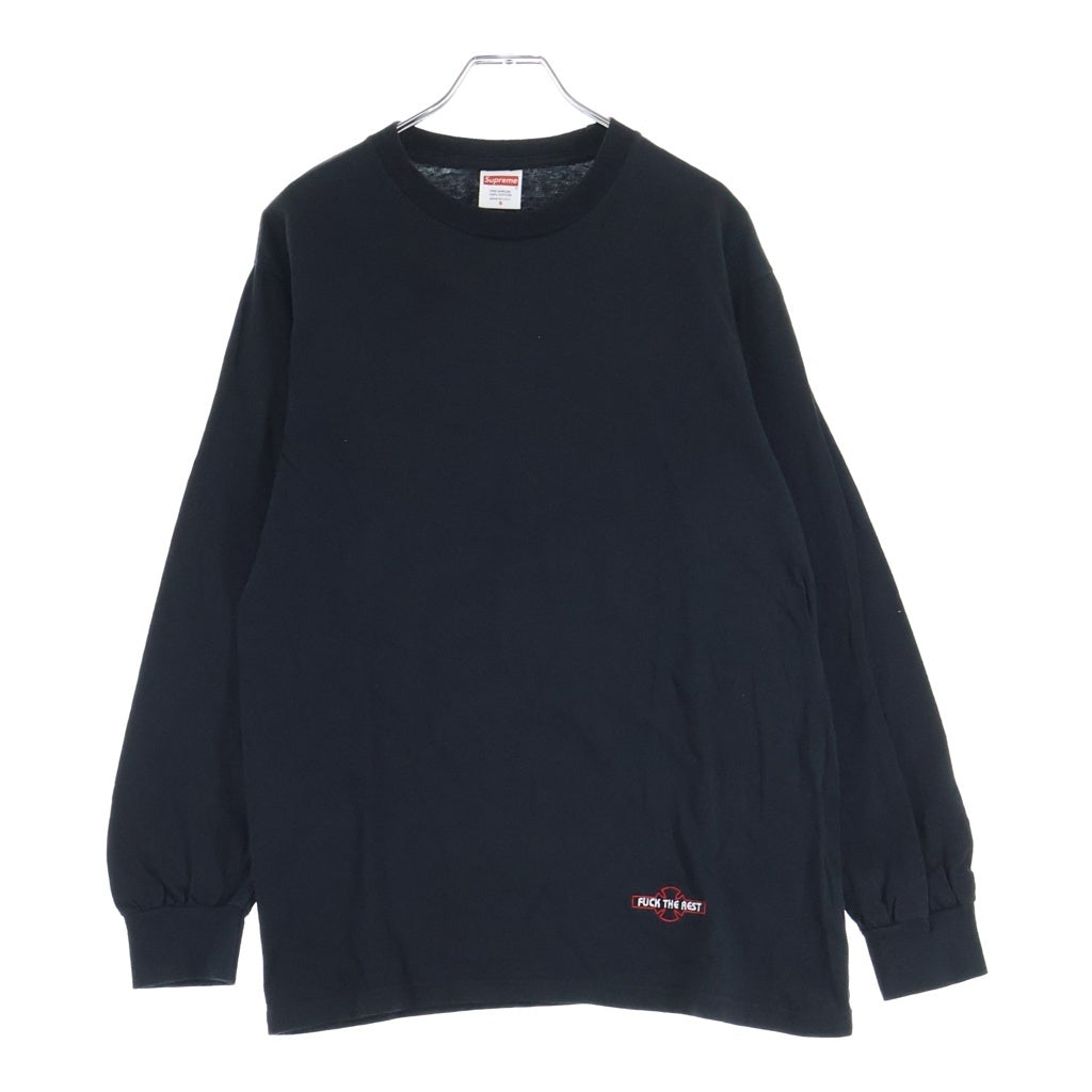 SUPREME(シュプリーム) ×Independent L/S Tee インデペンデント プリント クルーネック 長袖Tシャツ カットソー ブラック