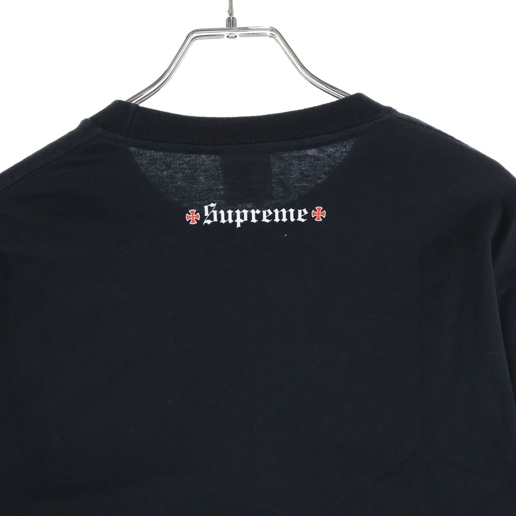 SUPREME(シュプリーム) ×Independent L/S Tee インデペンデント プリント クルーネック 長袖Tシャツ カットソー ブラック