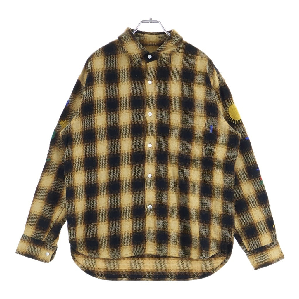 AWAKE NY(アウェイク ニューヨーク) Ombre Plaid Flannel Shirt オンブレチェック柄 フランネル長袖シャツ イエロー