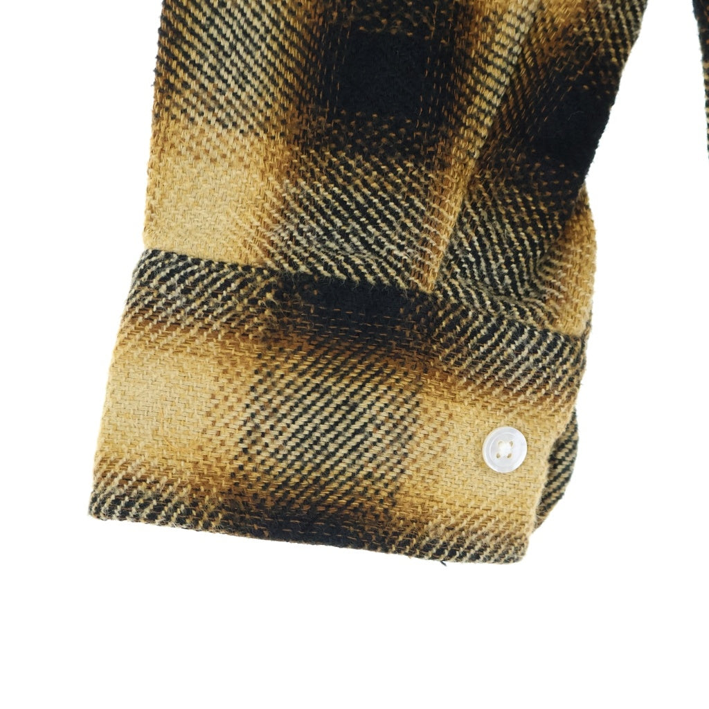 AWAKE NY(アウェイク ニューヨーク) Ombre Plaid Flannel Shirt オンブレチェック柄 フランネル長袖シャツ イエロー