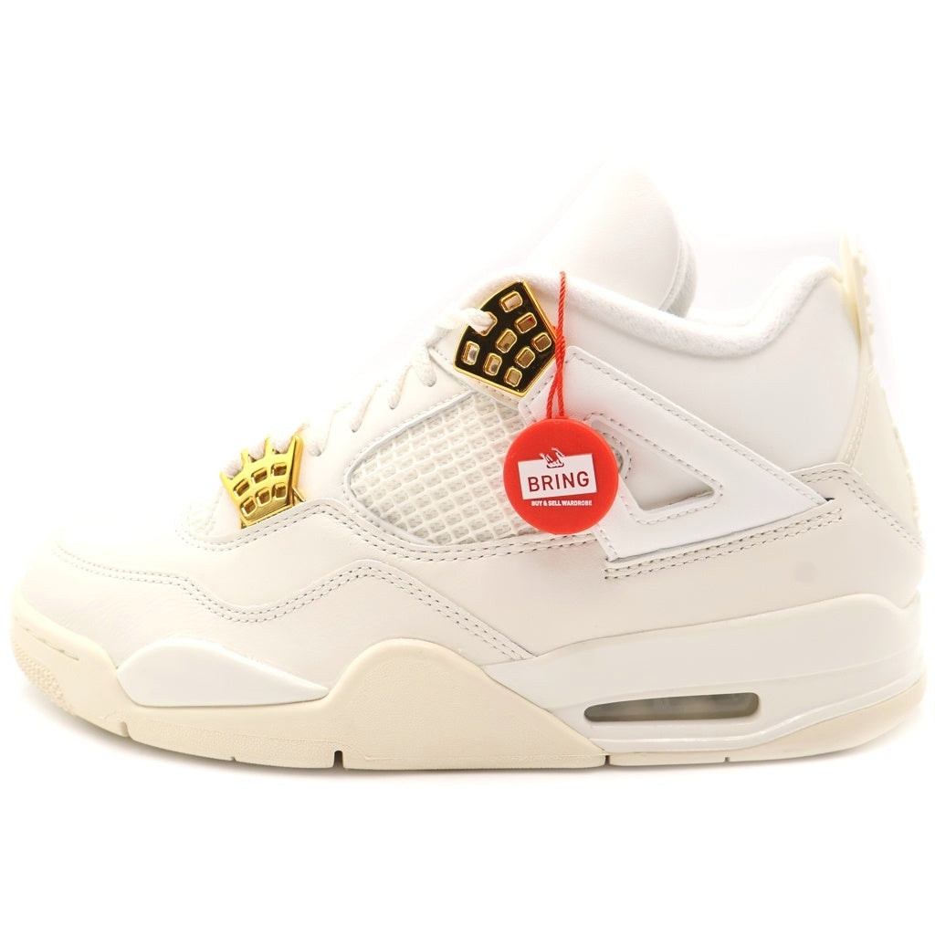 NIKE(ナイキ) WMNS AIR JORDAN 4 RETRO WHITE & GOLD AQ9129-170 ウィメンズ エアジョーダン 4 レトロ ハイカットスニーカー ホワイト/ゴールド US W11.5/28.5cm