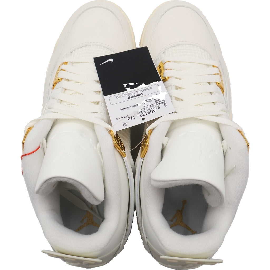 NIKE(ナイキ) WMNS AIR JORDAN 4 RETRO WHITE & GOLD AQ9129-170 ウィメンズ エアジョーダン 4 レトロ ハイカットスニーカー ホワイト/ゴールド US W11.5/28.5cm