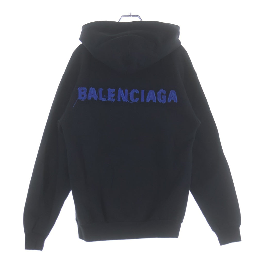 BALENCIAGA(バレンシアガ) パッチワークロゴ スウェットプルオーバーパーカー レディース ブラック 518250 TAV50