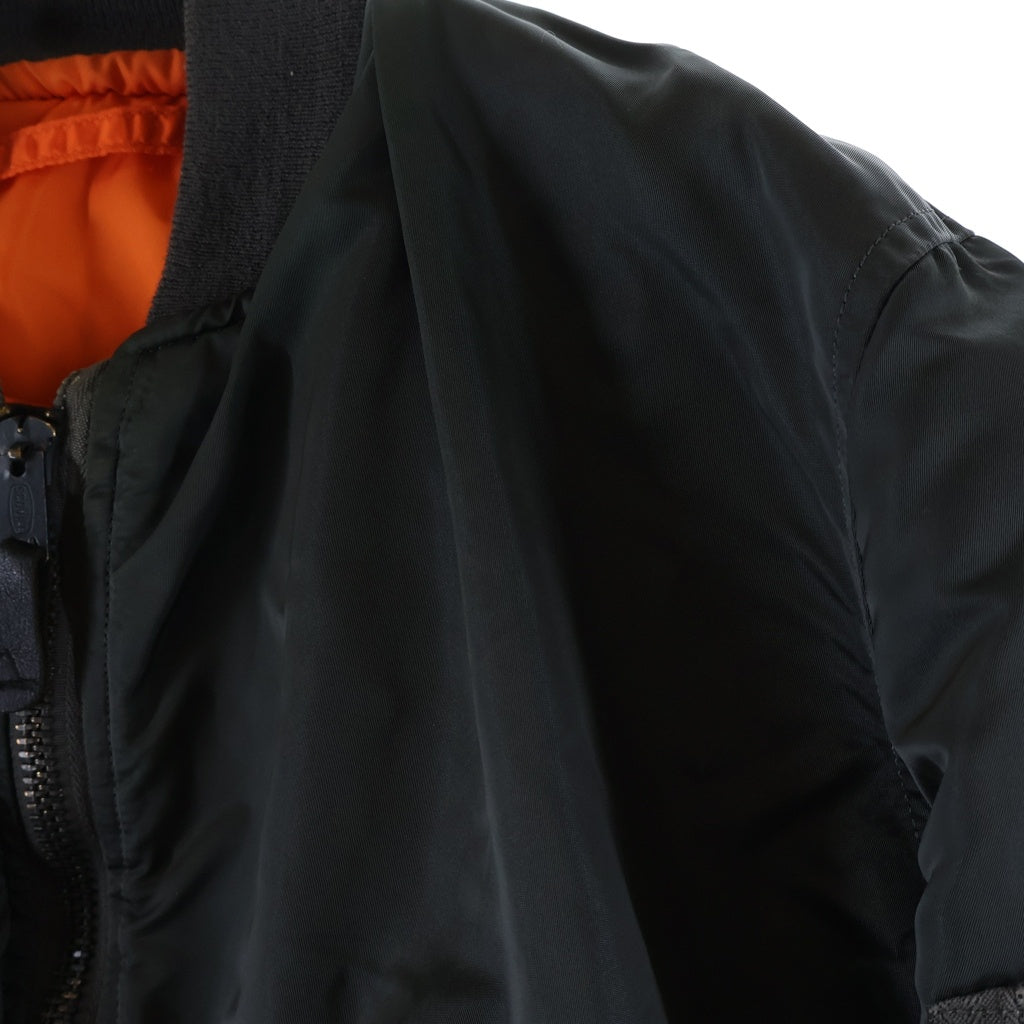 ALPHA INDUSTRIES(アルファ インダストリーズ) 90'S MIL-J-8279D MA-1 フライトジャケット 1968年復刻 SCOVILLジップ USA製 ブラック