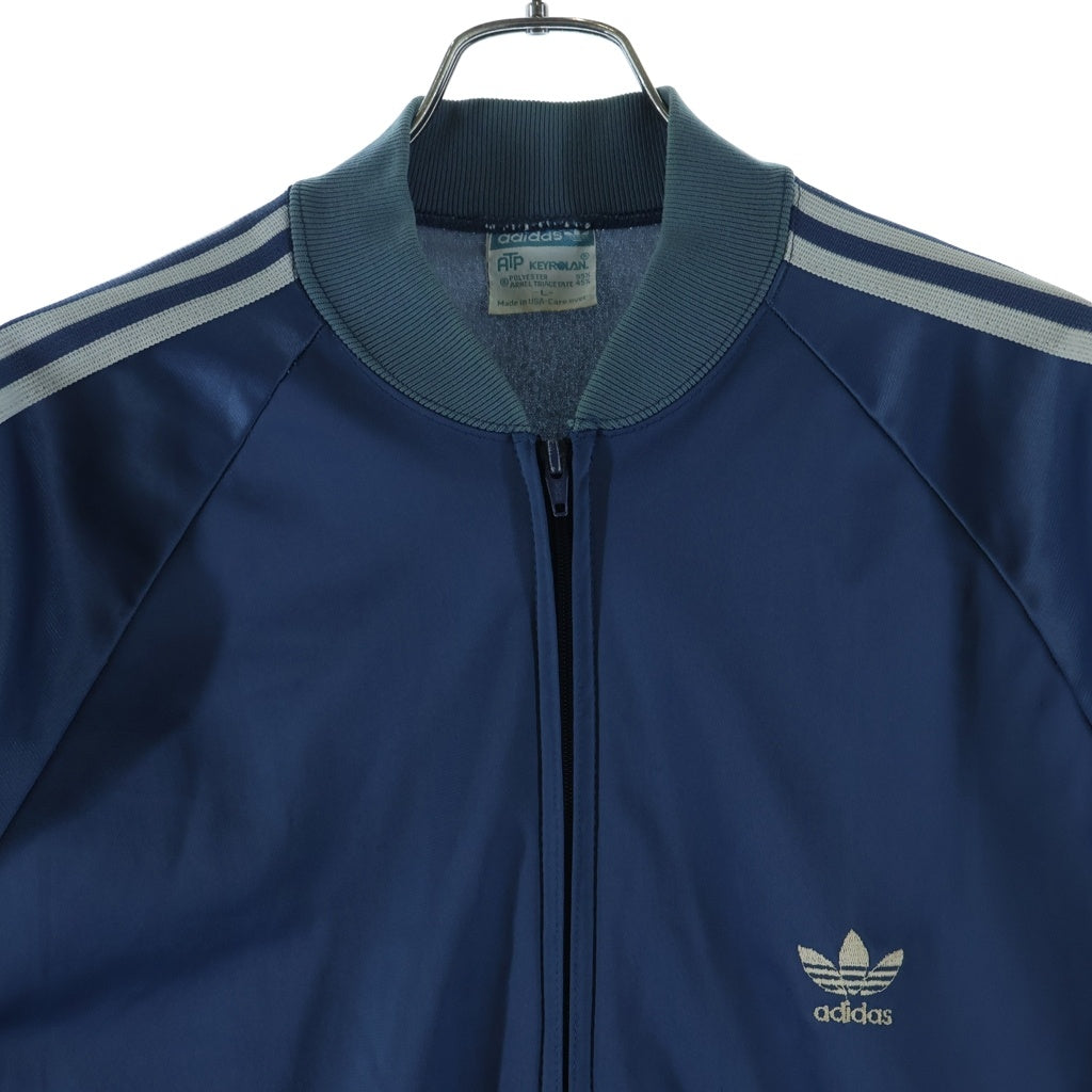 adidas(アディダス) 80'S トレフォイル刺繍ロゴ トラックジャケット ATPタグ ブルー