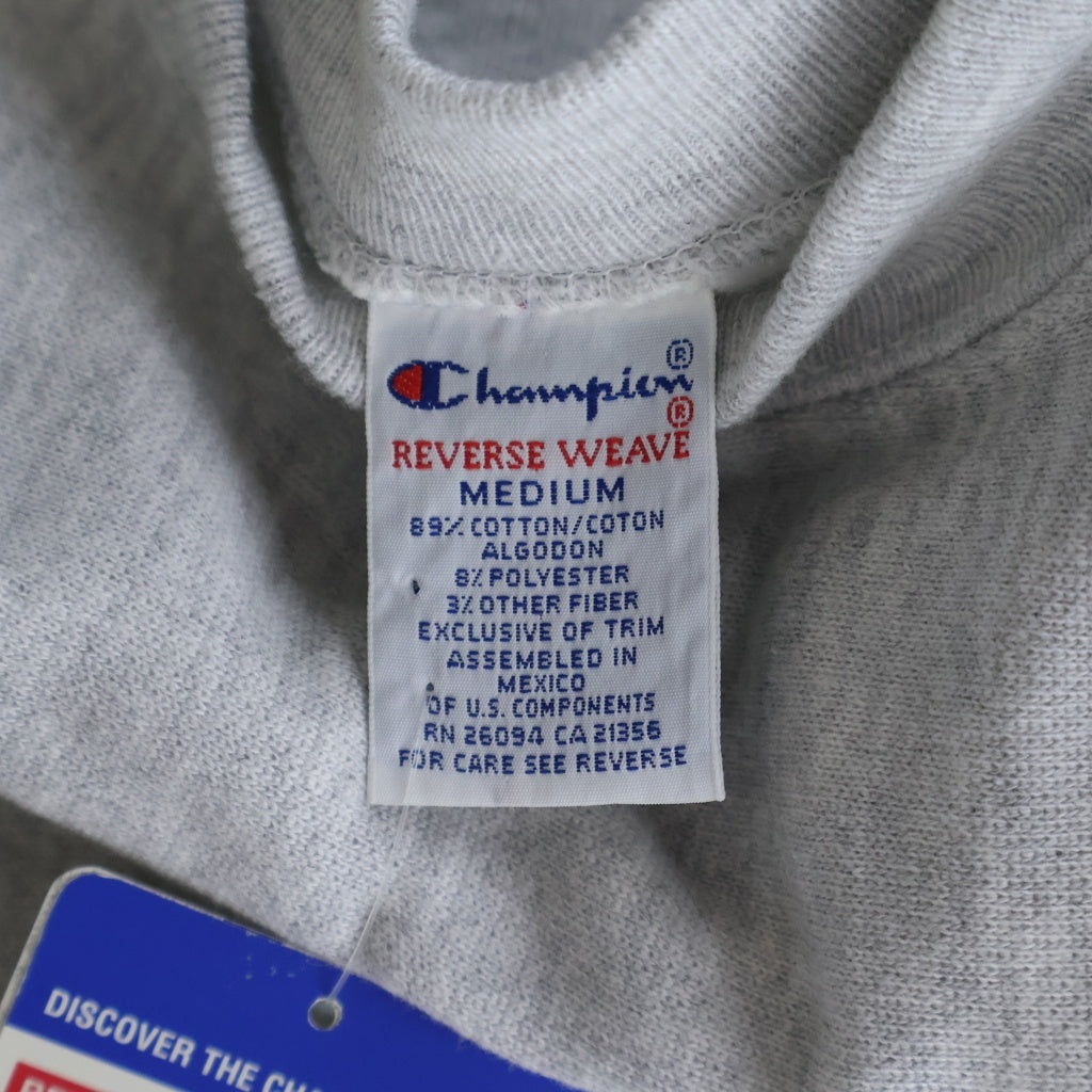 CHAMPION(チャンピオン) 90'S デッドストック リバースウィーブ スウェットシャツ トレーナー 目有り トリコ刺繍タグ メキシコ製 グレー C5-7023
