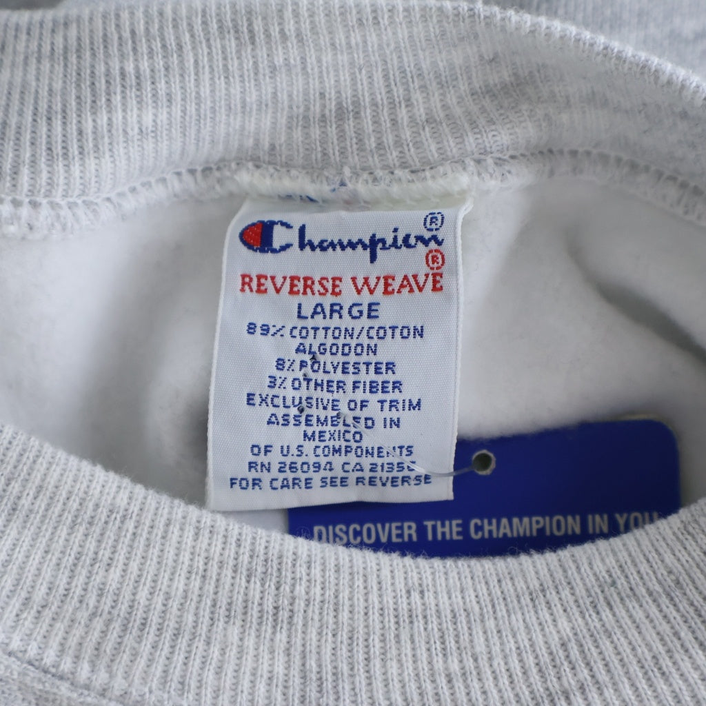 CHAMPION(チャンピオン) 90'S デッドストック リバースウィーブ スウェットシャツ トレーナー 目有り トリコ刺繍タグ メキシコ製 グレー C5-7023