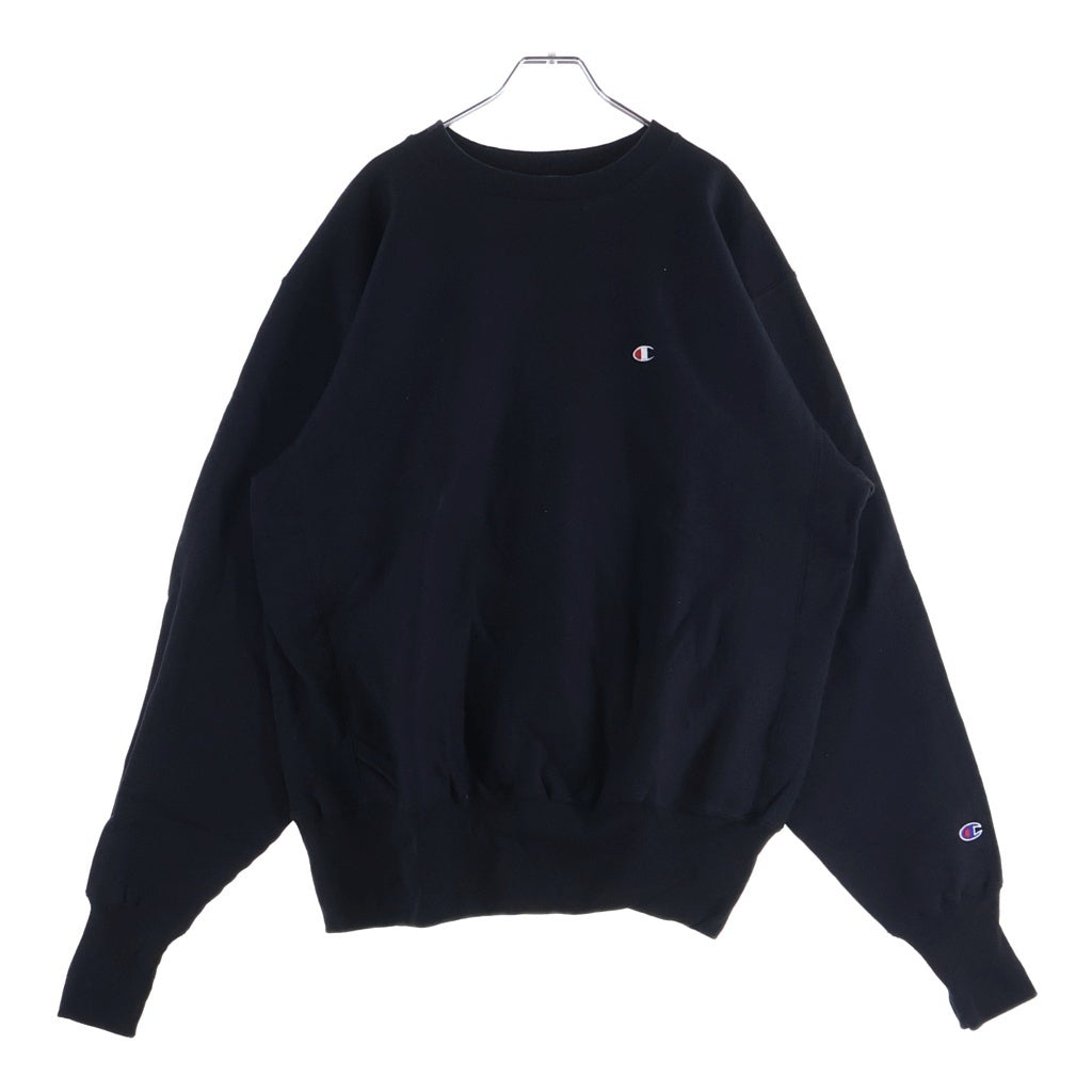 CHAMPION(チャンピオン) 90'S デッドストック リバースウィーブ スウェットシャツ トレーナー 目有り トリコ刺繍タグ メキシコ製 ブラック C5-7023