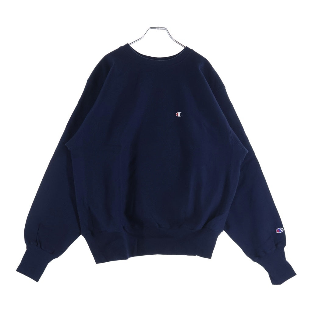 CHAMPION(チャンピオン) 90'S デッドストック リバースウィーブ スウェットシャツ トレーナー 目有り トリコ刺繍タグ メキシコ製 ネイビー C5-7023
