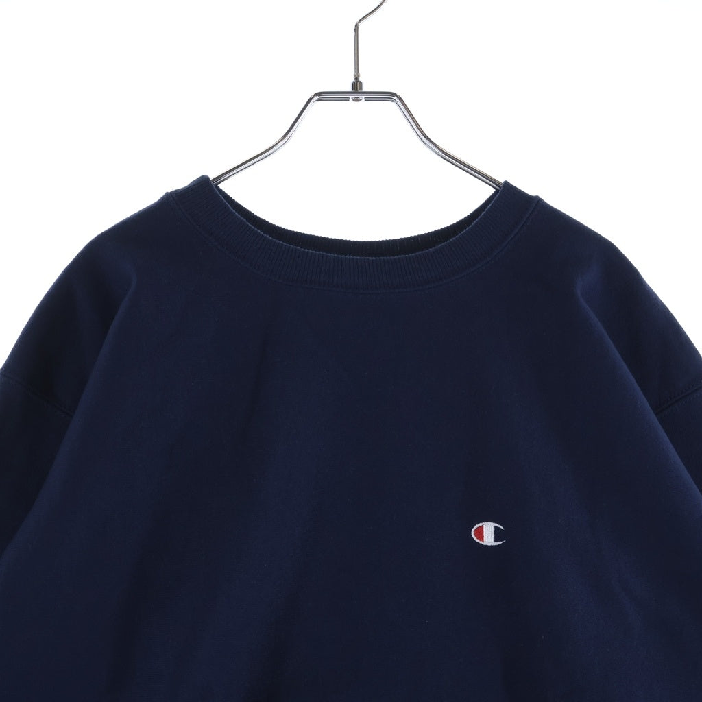 CHAMPION(チャンピオン) 90'S デッドストック リバースウィーブ スウェットシャツ トレーナー 目有り トリコ刺繍タグ メキシコ製 ネイビー C5-7023