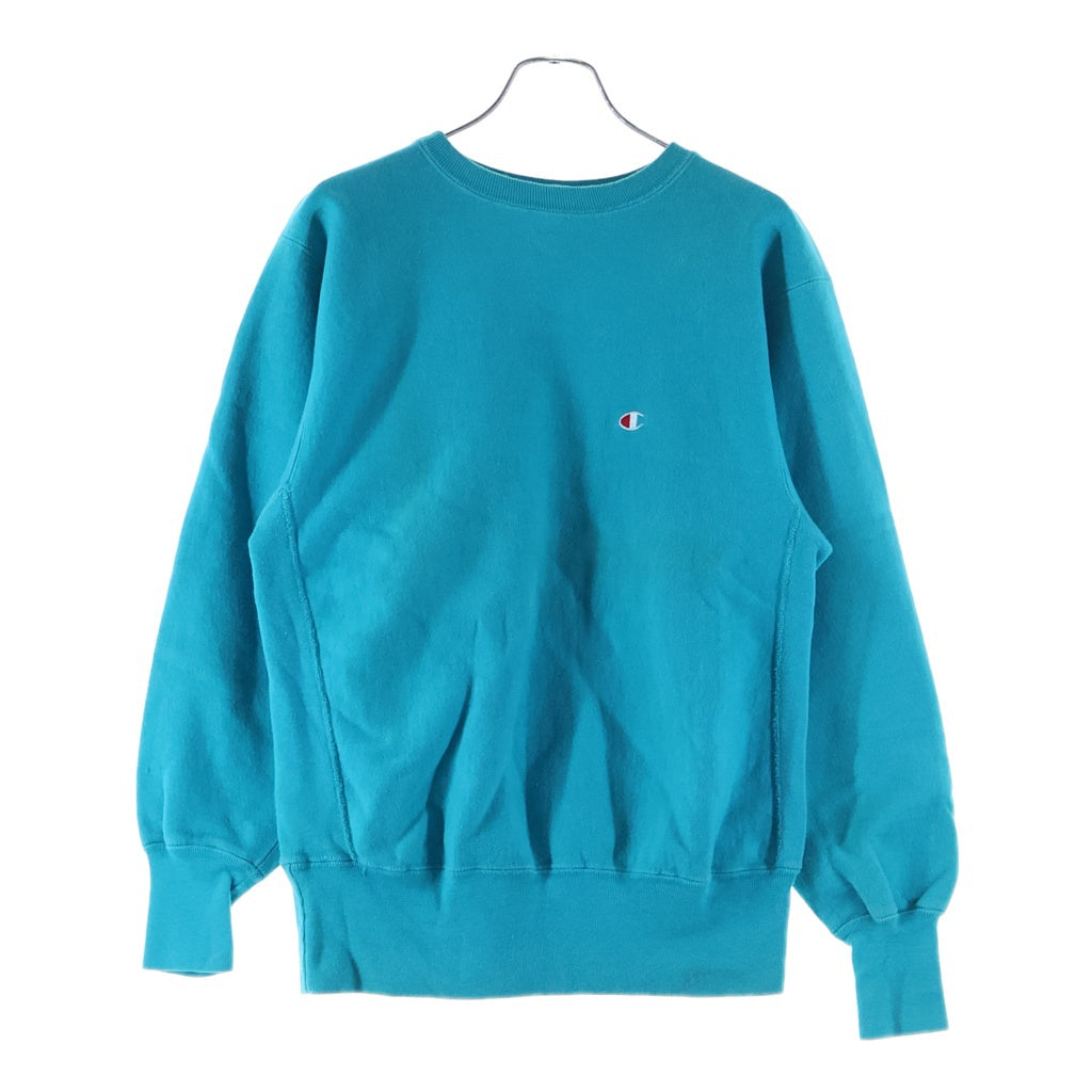 CHAMPION(チャンピオン) 90'S リバースウィーブ スウェットクルーネックシャツ トレーナー 目有り トリコ刺繍タグ USA製 ライトブルー