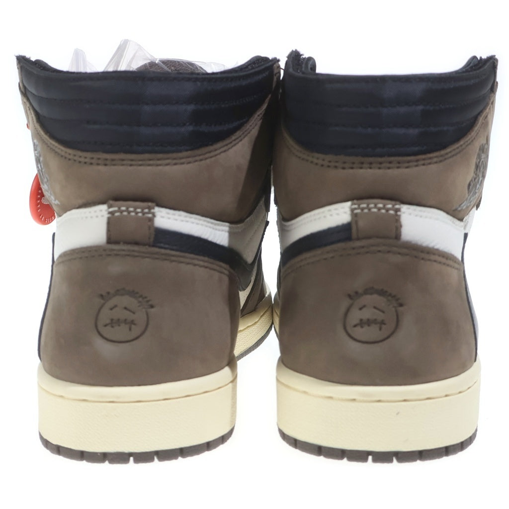 NIKE(ナイキ) ×TRAVIS SCOTT AIR JORDAN 1 RETRO HIGH OG TS SP CD4487-100 トラヴィススコット エアジョーダン1 レトロ ダークモカ ハイカットスニーカー US9/27cm