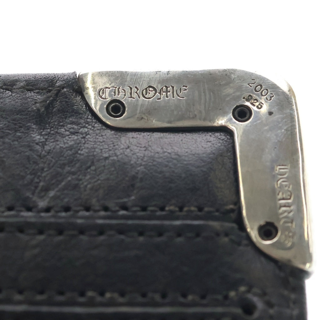 CHROME HEARTS(クロムハーツ) LNG SNGL FLD TIPS シングルフォールド レザーウォレット 財布 ブラック BCA380