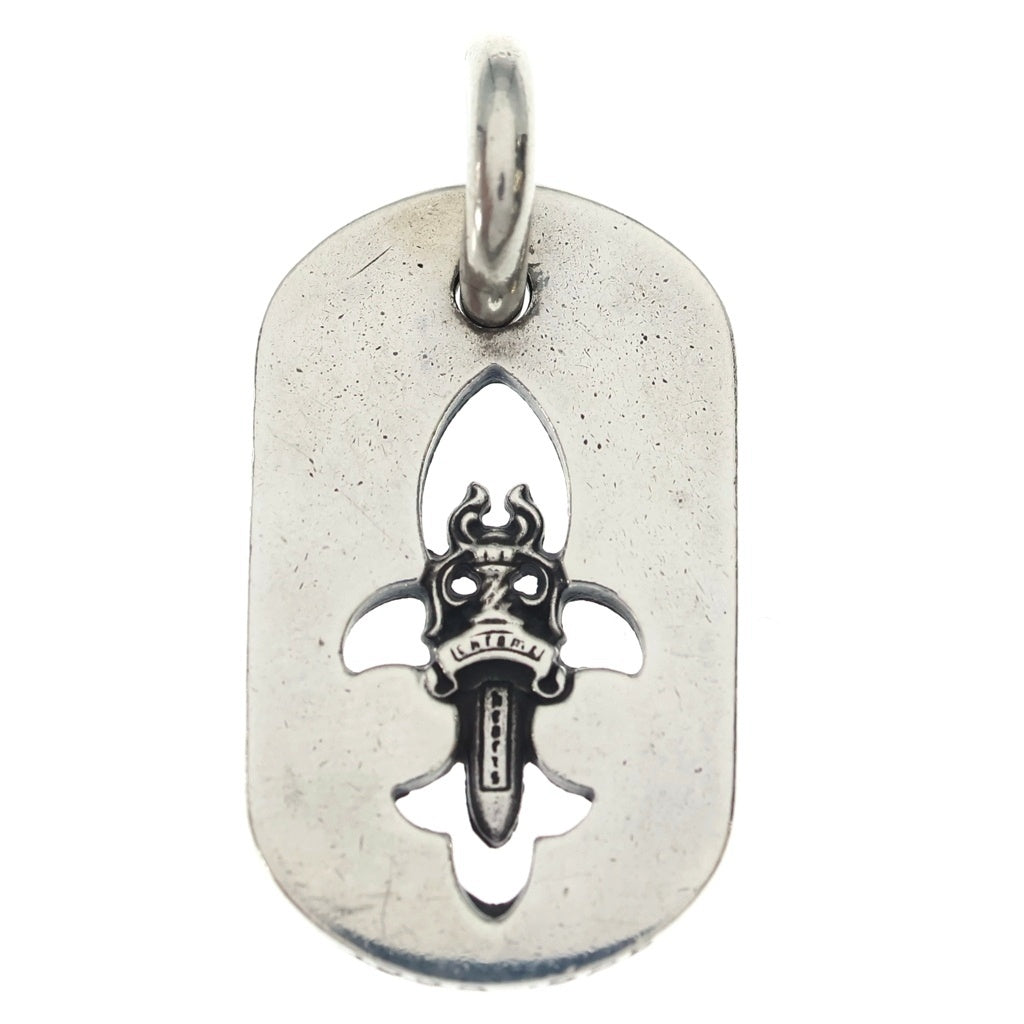 CHROME HEARTS(クロムハーツ) D TAG SML FLE DAG フレアダガードッグタグ スモールドッグタグ ネックレストップ シルバー