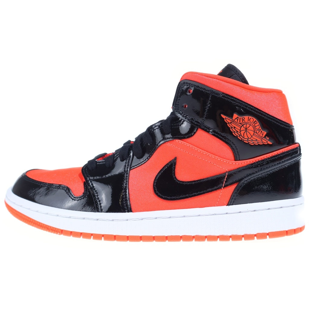 NIKE(ナイキ) WMNS AIR JORDAN 1 MID BQ6472-600 エアジョーダン 1 ミッド ミドルカットスニーカーシューズ ブラック/レッド US10/27cm