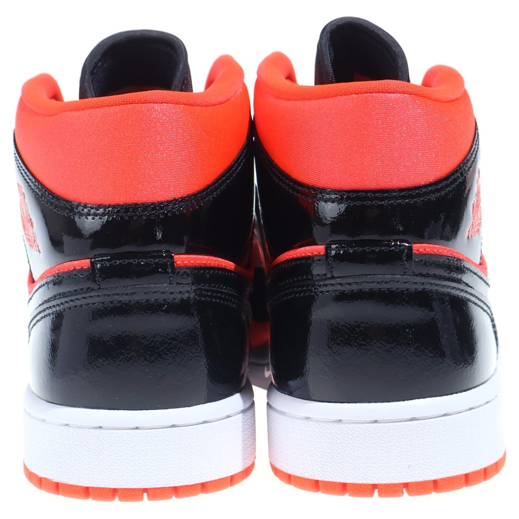 NIKE(ナイキ) WMNS AIR JORDAN 1 MID BQ6472-600 エアジョーダン 1 ミッド ミドルカットスニーカーシューズ ブラック/レッド US10/27cm