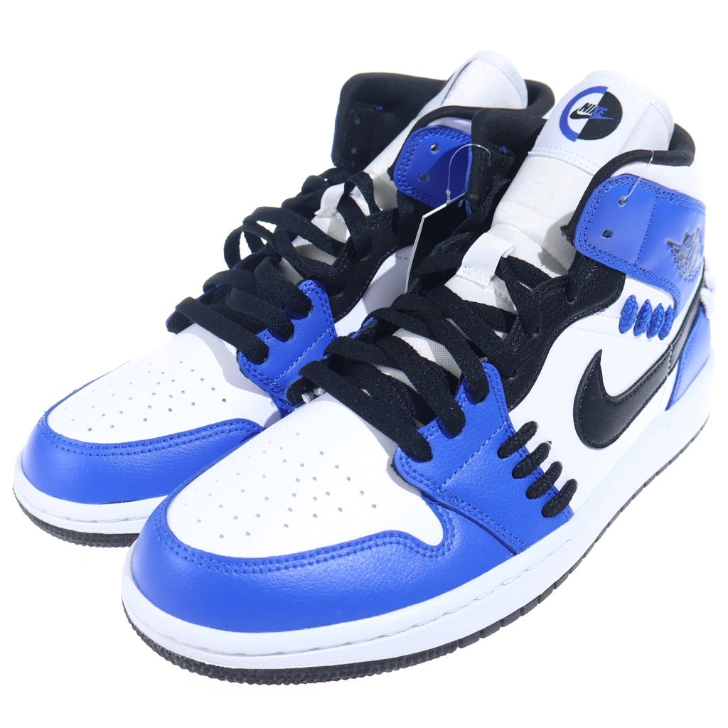 NIKE(ナイキ) WMNS AIR JORDAN 1 MID Sister Hood CV0152-401 エアジョーダン 1 ミッド シフターフッド ミドルカットスニーカーシューズ ブルー/ホワイト US10.5/27.5cm