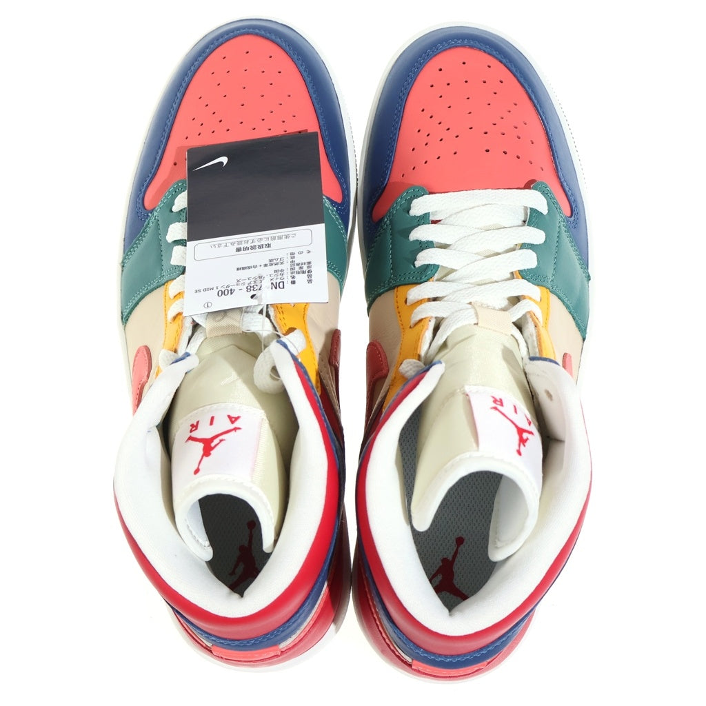 NIKE(ナイキ) WMNS AIR JORDAN 1 MID SE Multi Color DN3738-400 エアジョーダン 1 ミッド ミドルカットスニーカーシューズ マルチカラー US10.5/27.5cm