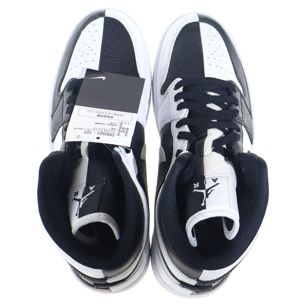 NIKE(ナイキ) WMNS AIR JORDAN 1 MID Homage DR0501-101 エアジョーダン 1 ミッド オマージュ ミドルカットスニーカーシューズ ホワイト/ブラック US10.5/27.5cm