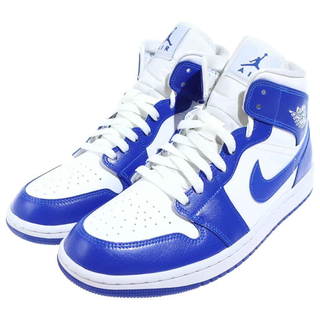 NIKE(ナイキ) WMNS AIR JORDAN 1 MID Kentucky Blue BQ6472-104 エアジョーダン 1 ミッド ケンタッキー ミドルカットスニーカーシューズ ブルー/ホワイト US10/27cm