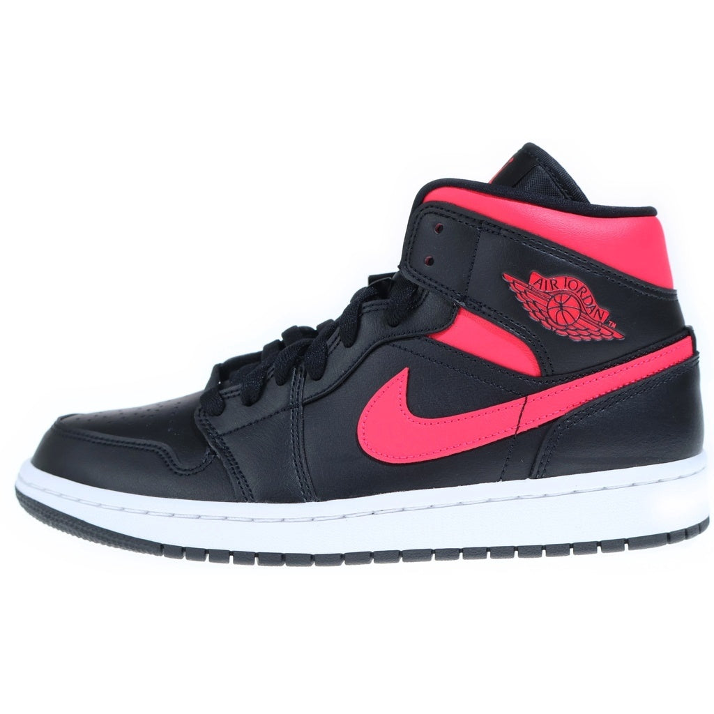 NIKE(ナイキ) WMNS AIR JORDAN 1 MID BQ6472-004 エアジョーダン 1 ミッド ミドルカットスニーカーシューズ ブラック/レッド US10/27cm